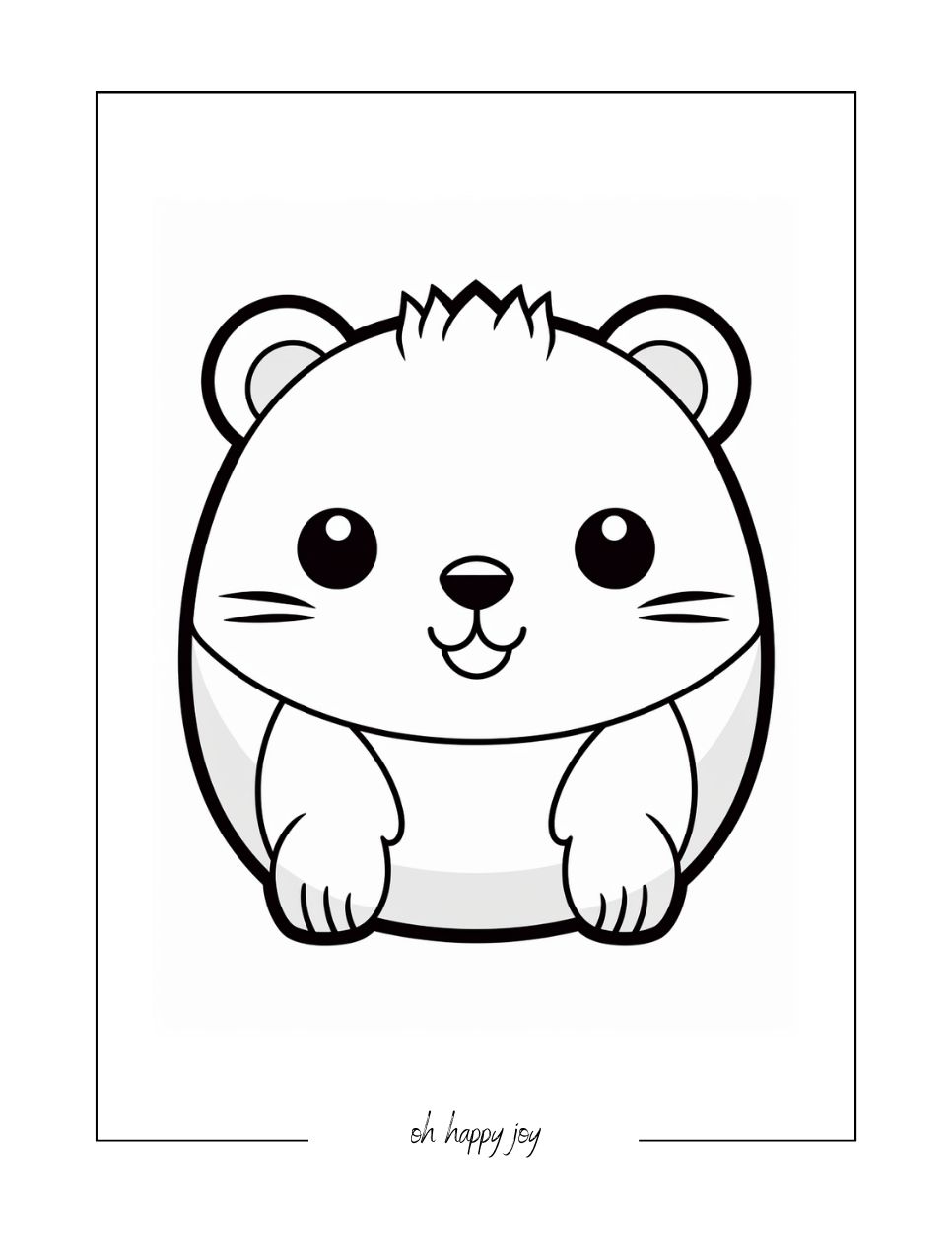 Squishmallow round coloring page