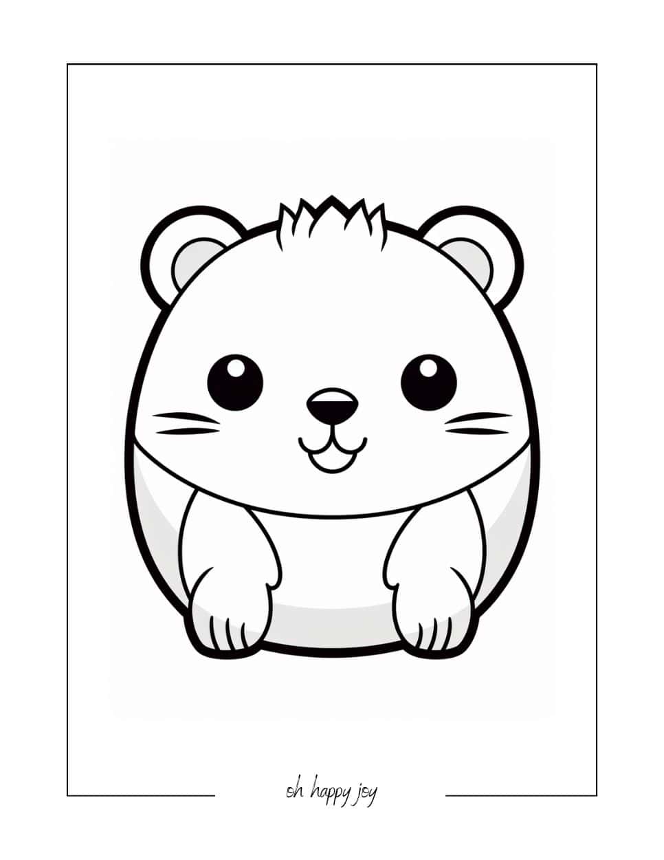 Squishmallow round coloring page