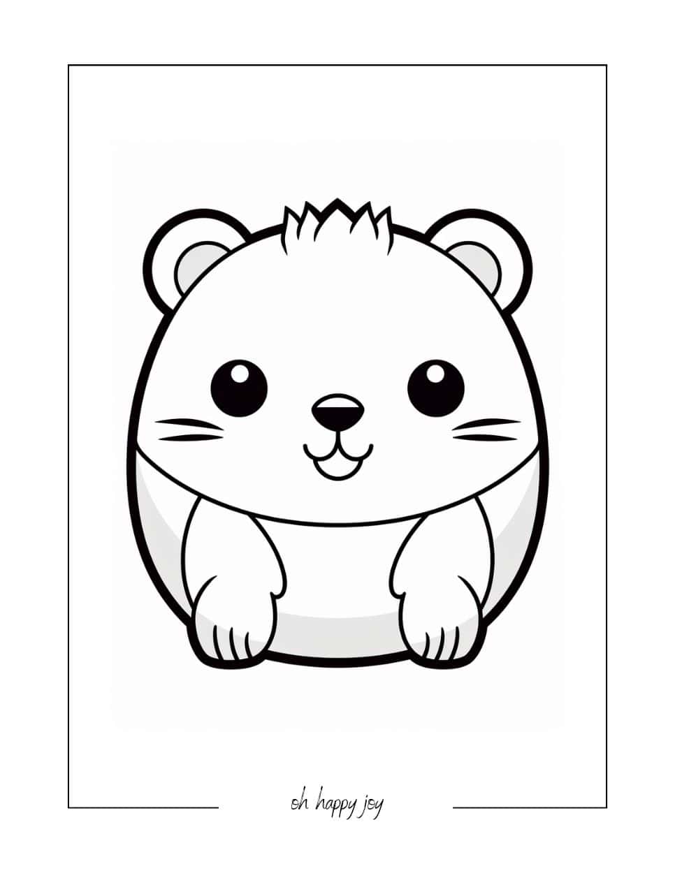 Squishmallow round coloring page