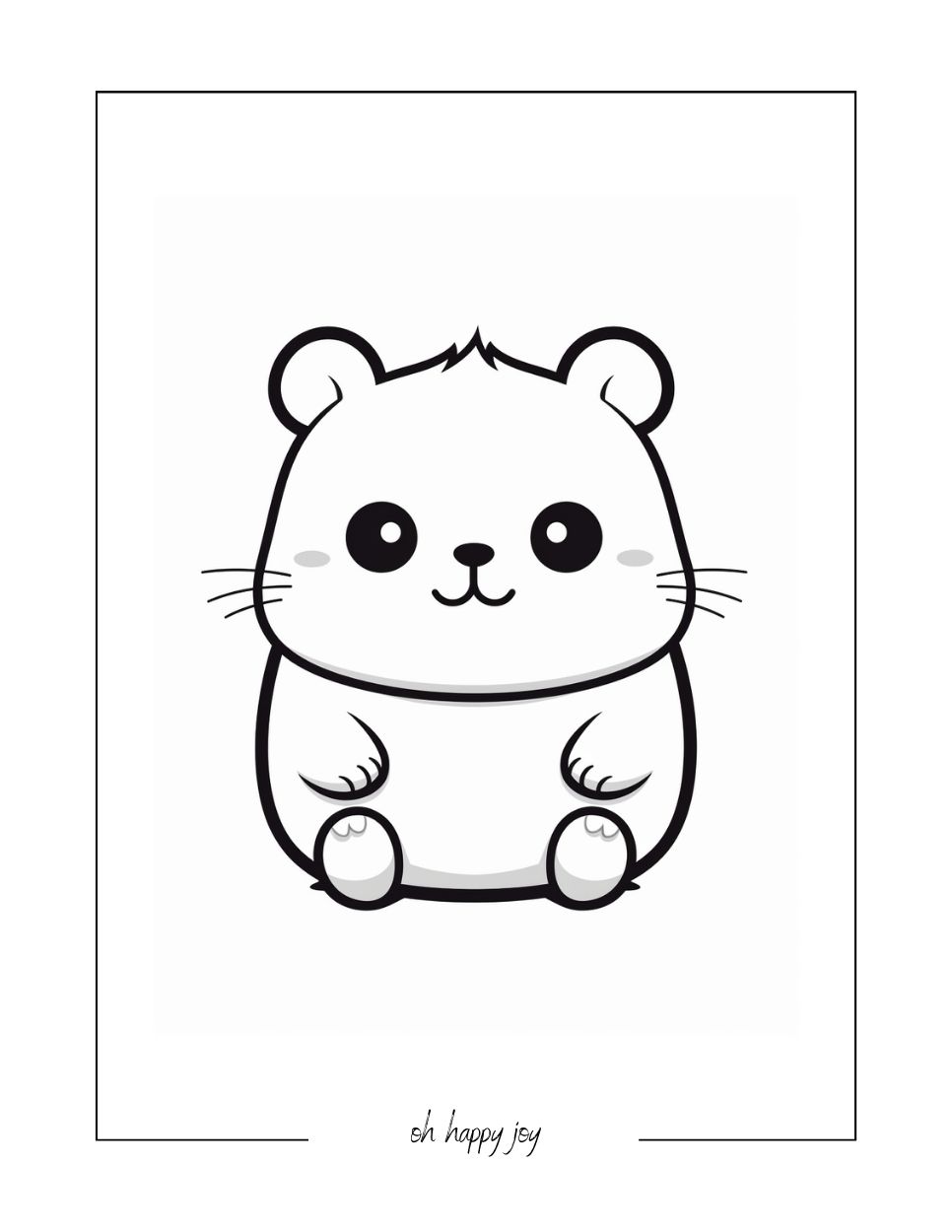 Squishmallow sitting coloring page