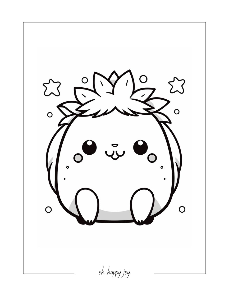 Starry squishmallow coloring page