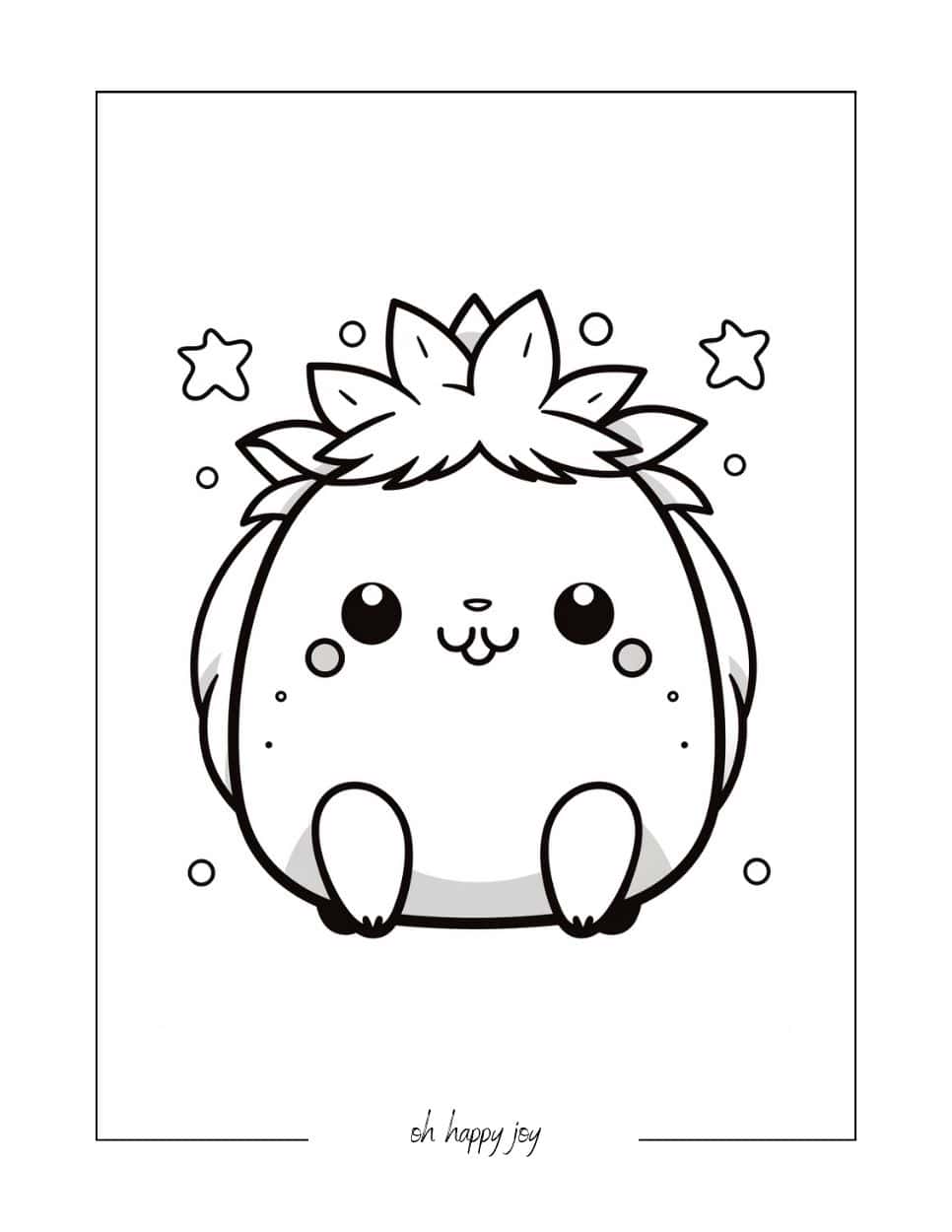 Starry squishmallow coloring page