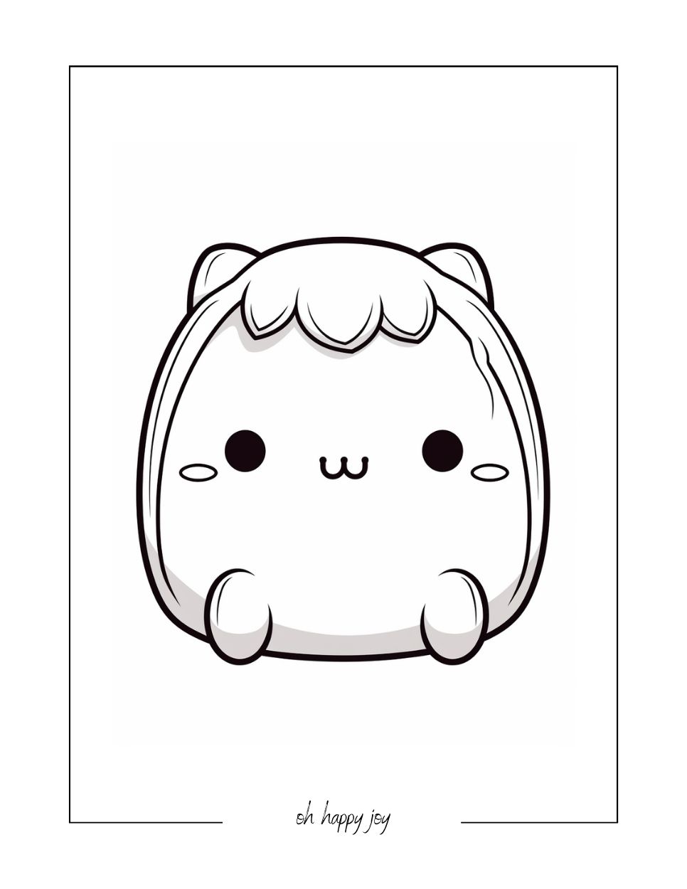 Tiny squishmallow coloring page
