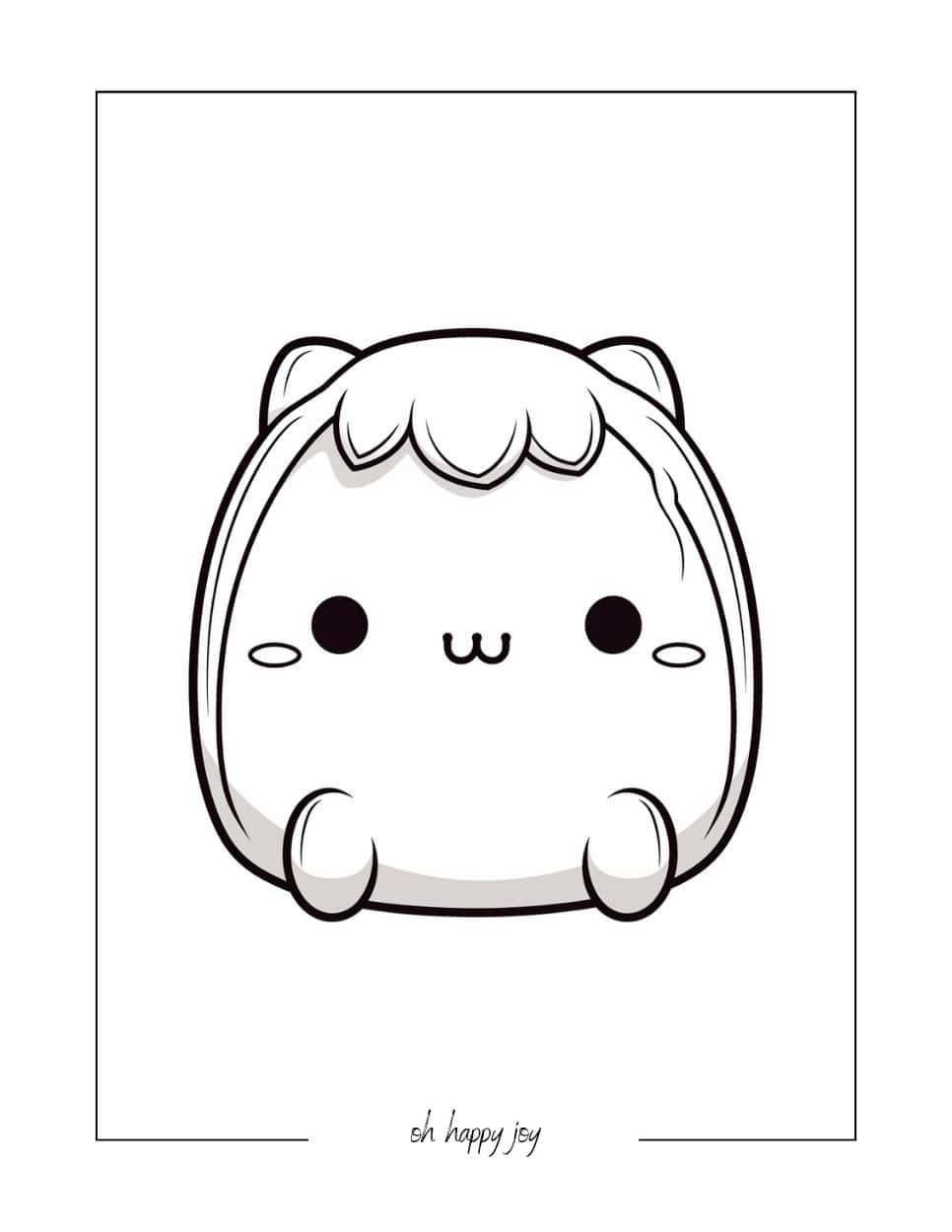 Tiny squishmallow coloring page