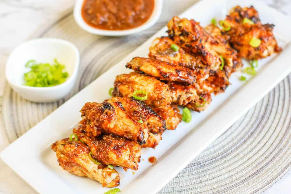 Tropical Appetizers - Finger Foods - Air Fryer Hawaiian BBQ Chicken Wings