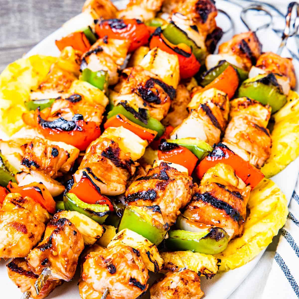 Tropical Theme Party Main Course Ideas - Hawaiian Huli Huli Chicken Kebab