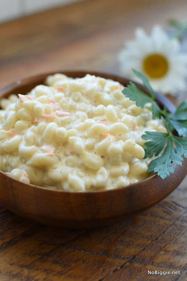 Tropical Theme Party Main Course Ideas - Hawaiian Mac Salad