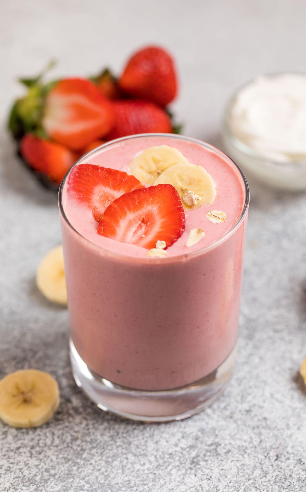 Thick Healthy Smoothie Recipes - Greek Yogurt Smoothie With Strawberries