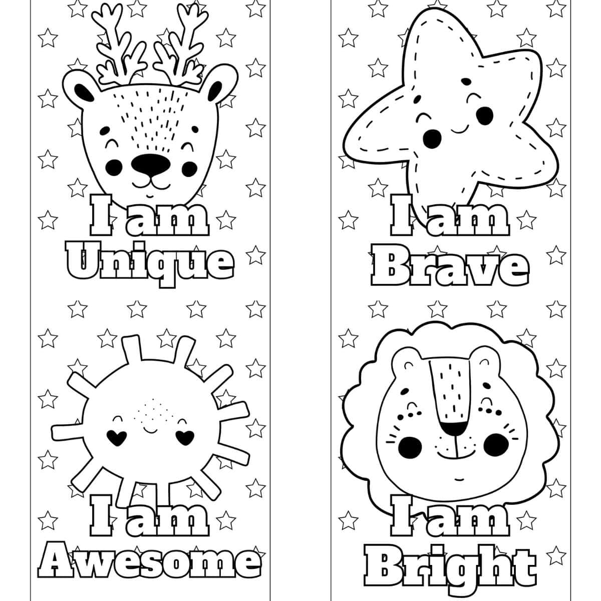 Positive Affirmation Coloring Pages - Oh Happy Joy!