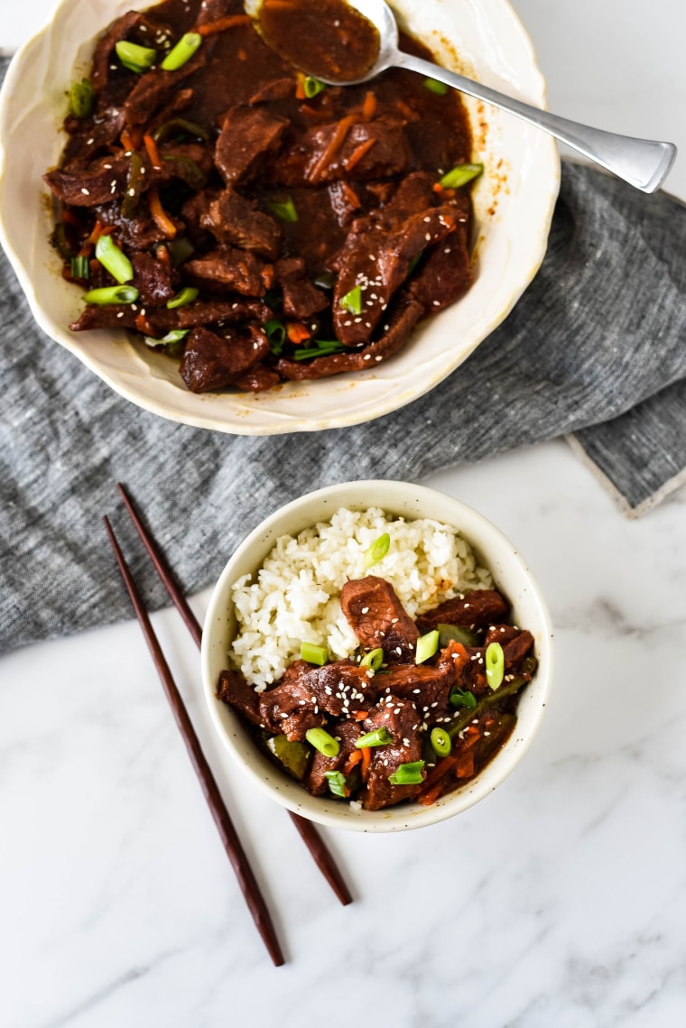 Slow Cooked Mongolian Beef - Toddler Friendly Dinner