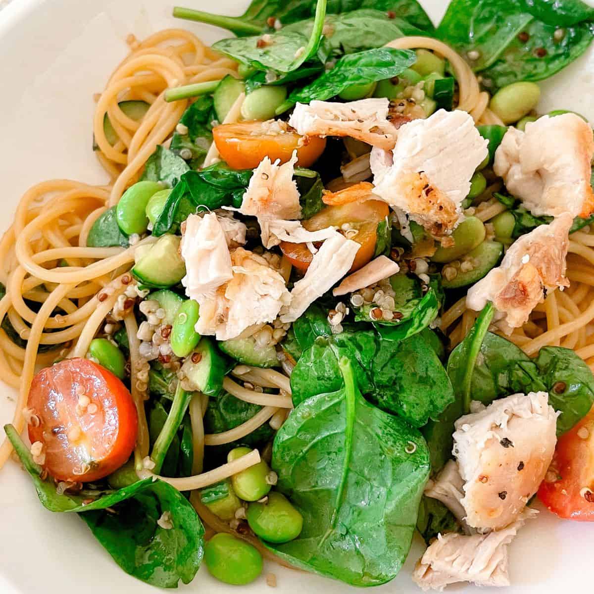 Easy and Cold Pasta Salad Recipes - Pasta Salad With Asian Soy Dressing