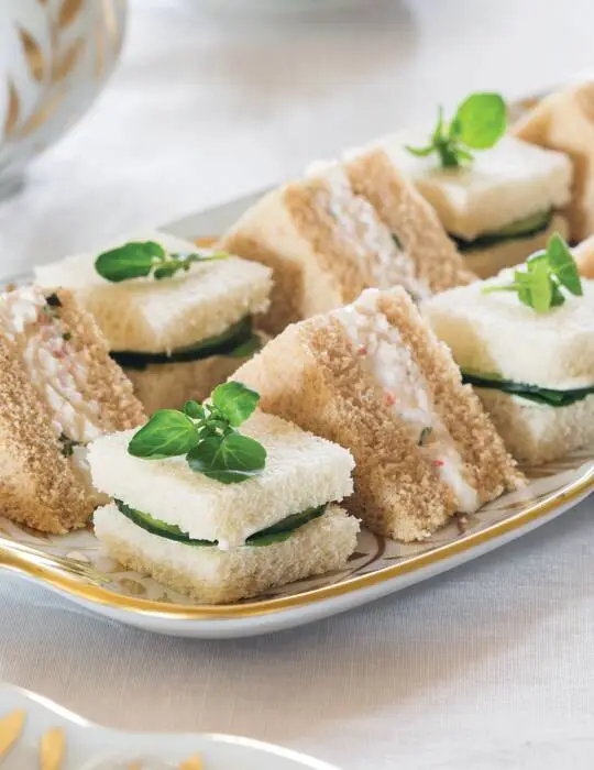 Tea Party Sandwiches - Cucumber Creme Fraiche