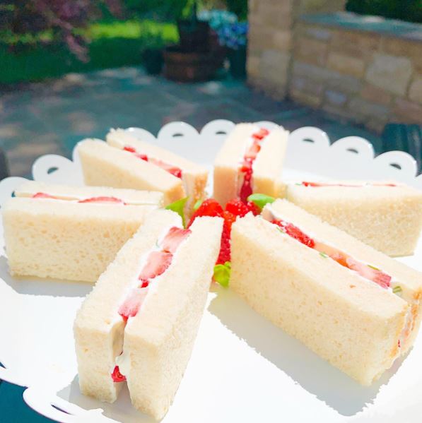 Tea Party Sandwiches - Strawberry Sandwiches