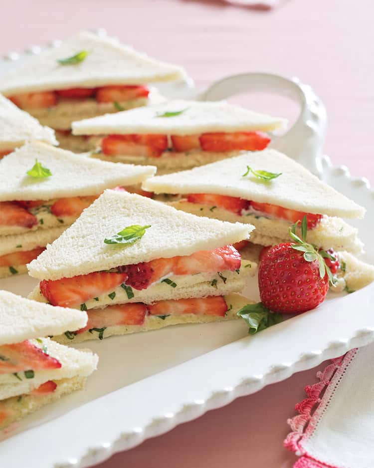 Tea Party Sandwiches - Strawberry Tea Sandwiches