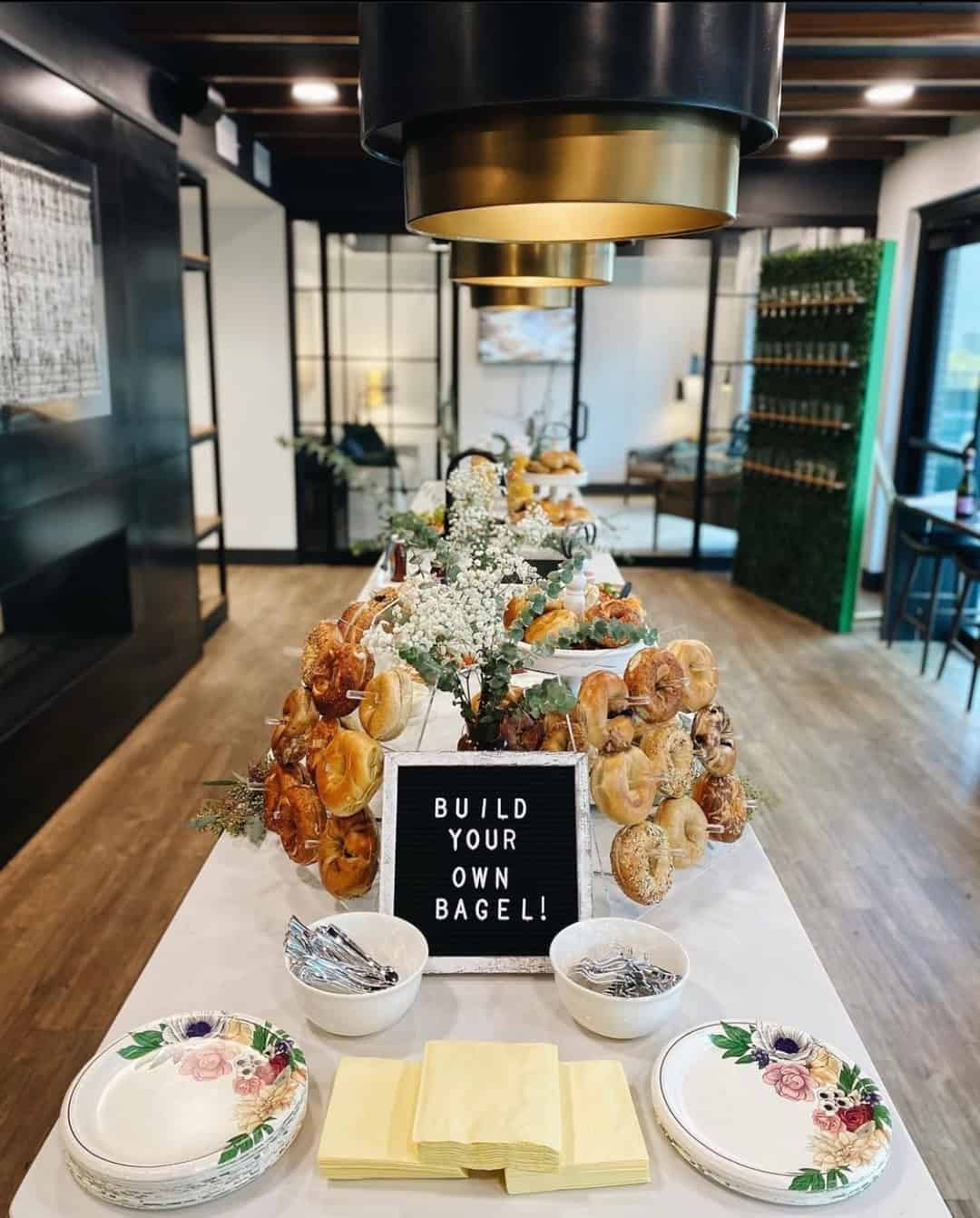 Baby Shower Brunch Ideas - Bagel bar 1