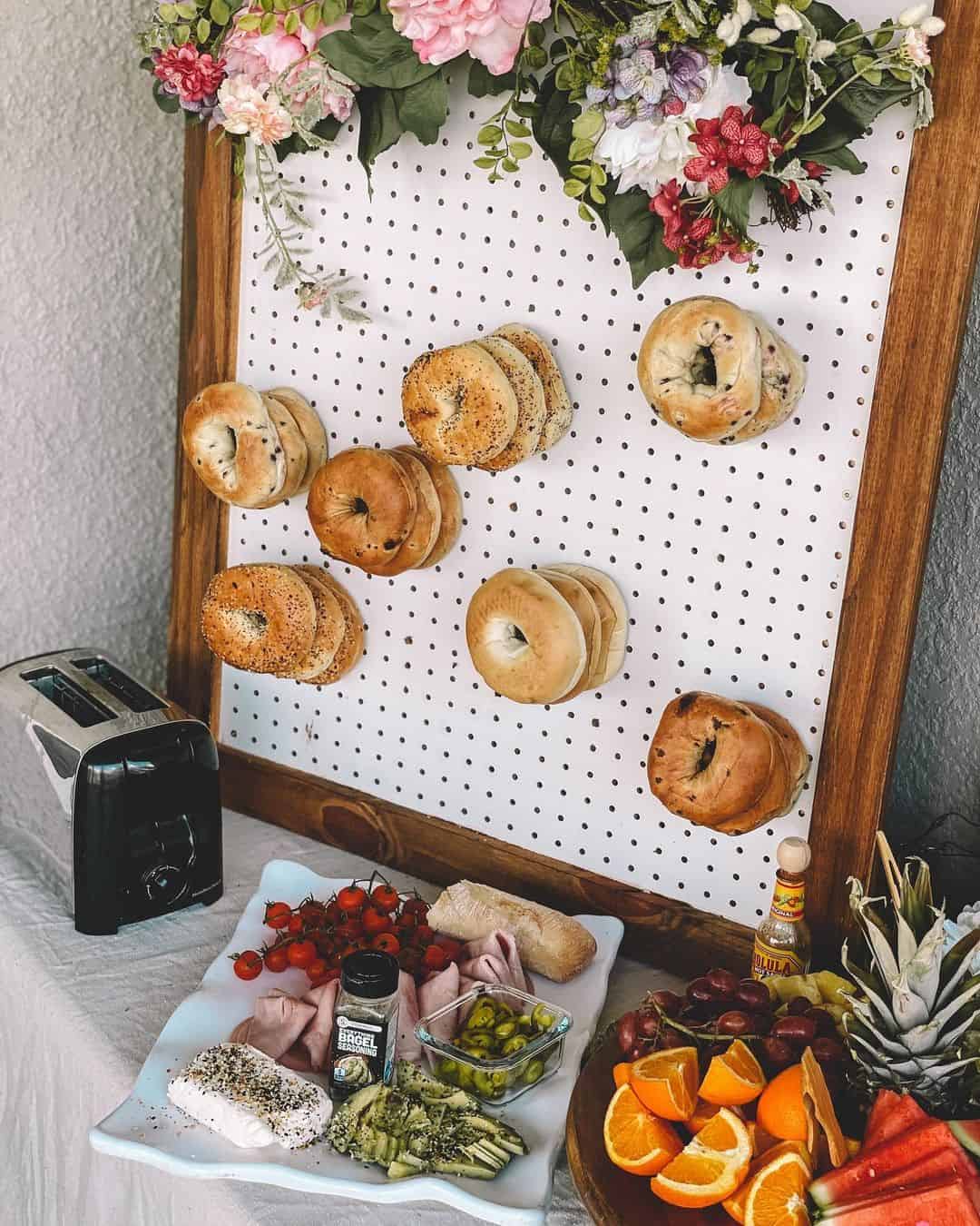 Baby Shower Brunch Ideas - Bagel bar 2