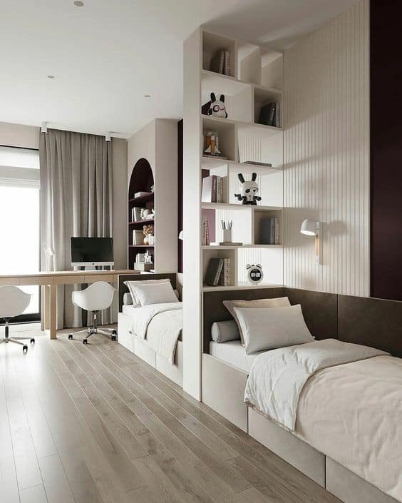 10-Boys-Shared-Bedroom-Ideas-Built-In-Bed-Divider
