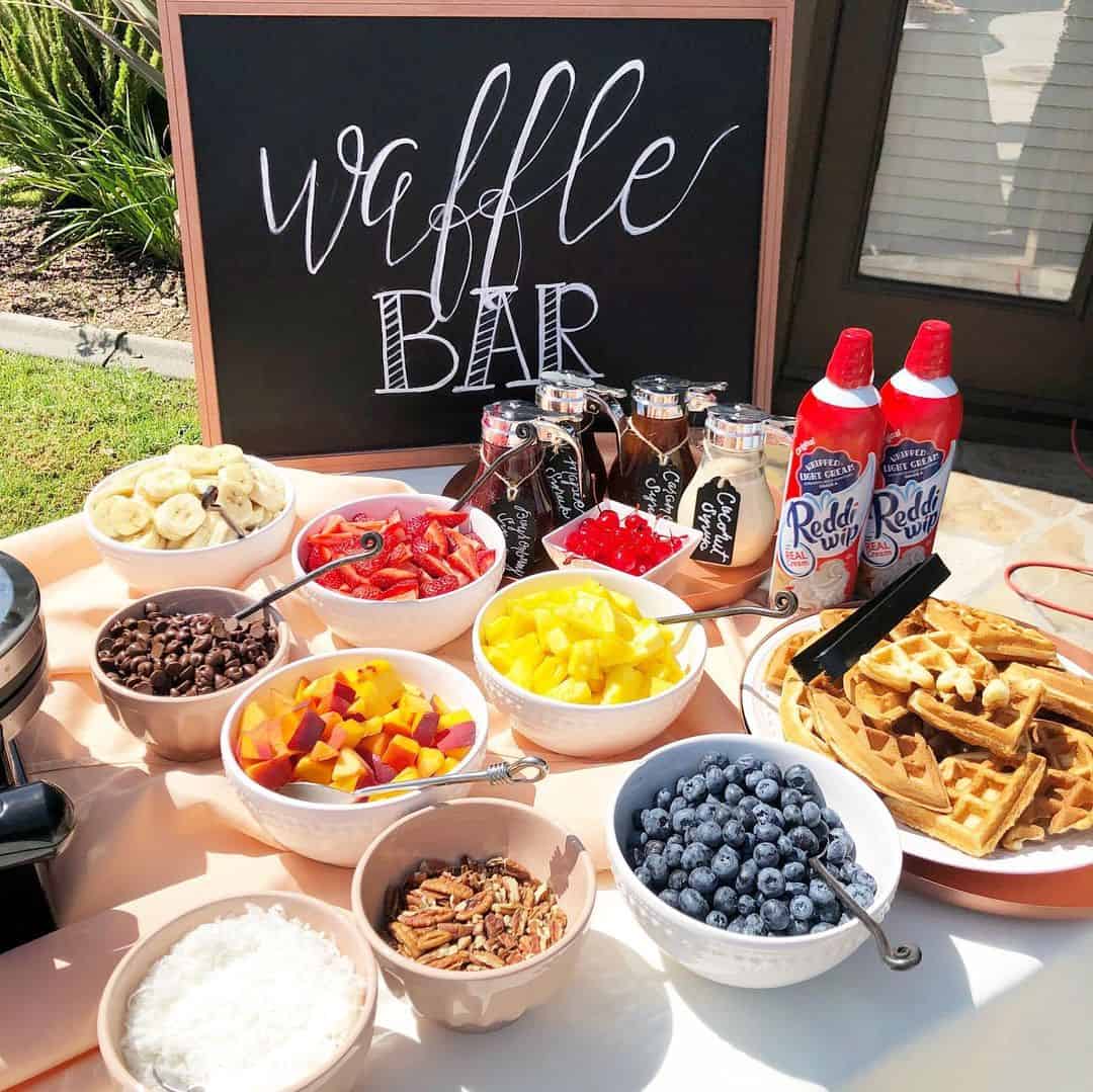Baby Shower Brunch Ideas - Waffle bar 1