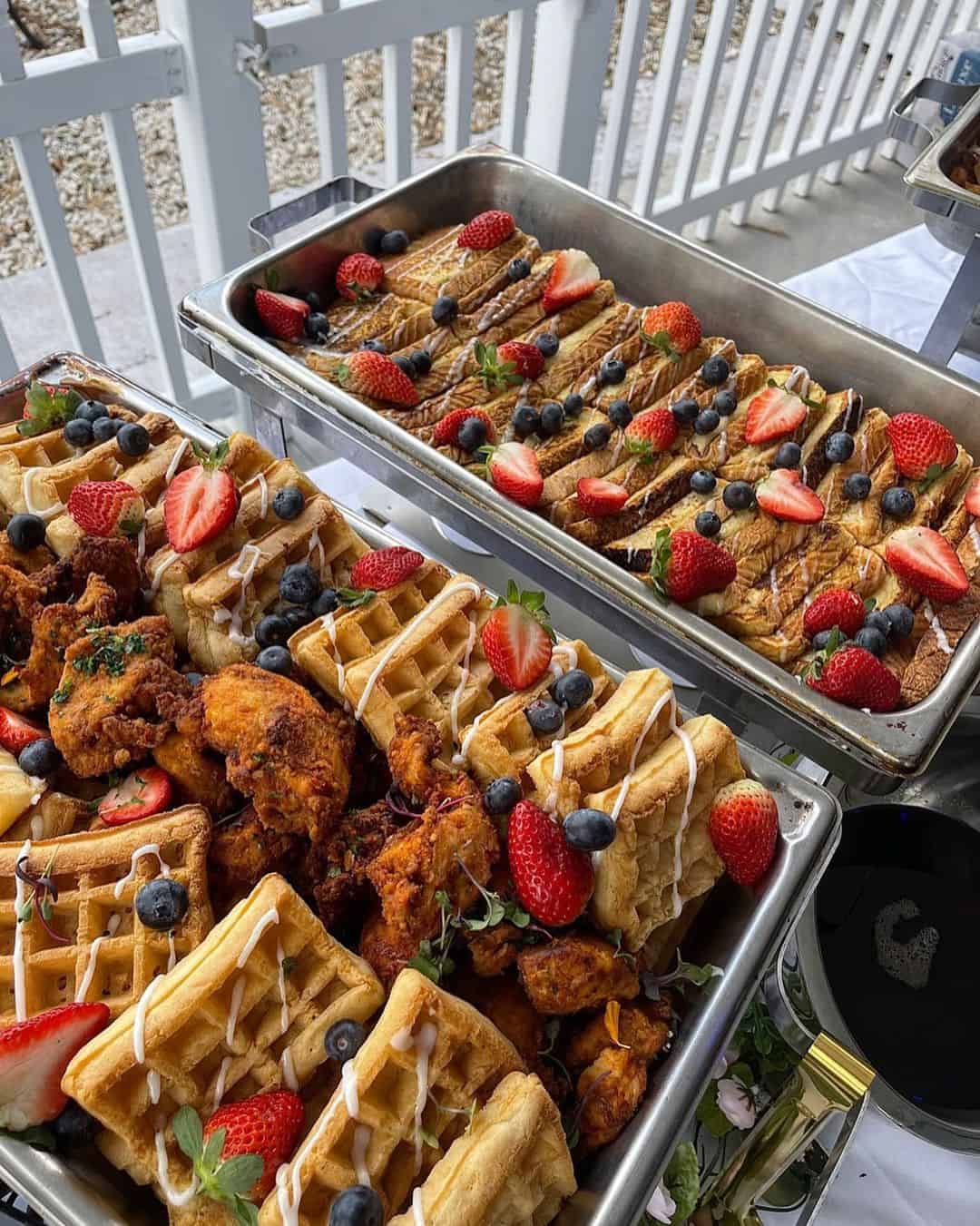 Baby Shower Brunch Ideas - Chicken and Waffles 3