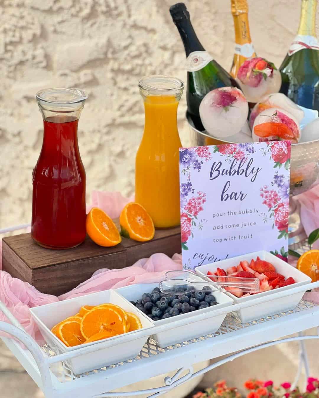 Baby Shower Brunch Ideas - Mimosa Bar 1 