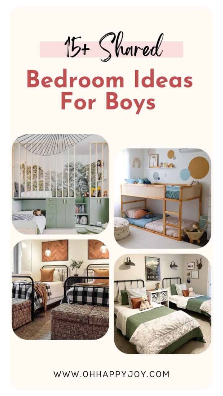 Boys Shared Bedroom Ideas - Oh Happy Joy!