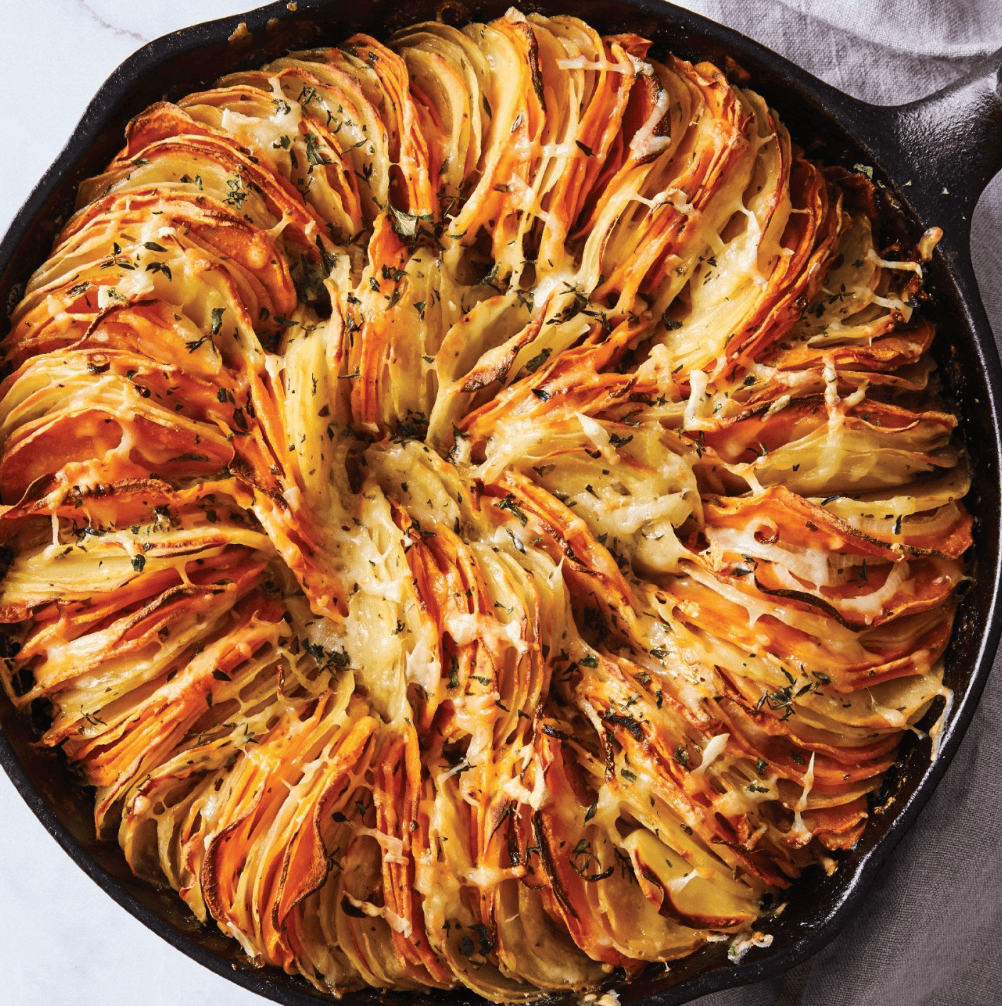 11-Thanksgiving-Sidedish-Ideas-Cheese-Herb-Potato-Gratin-1
