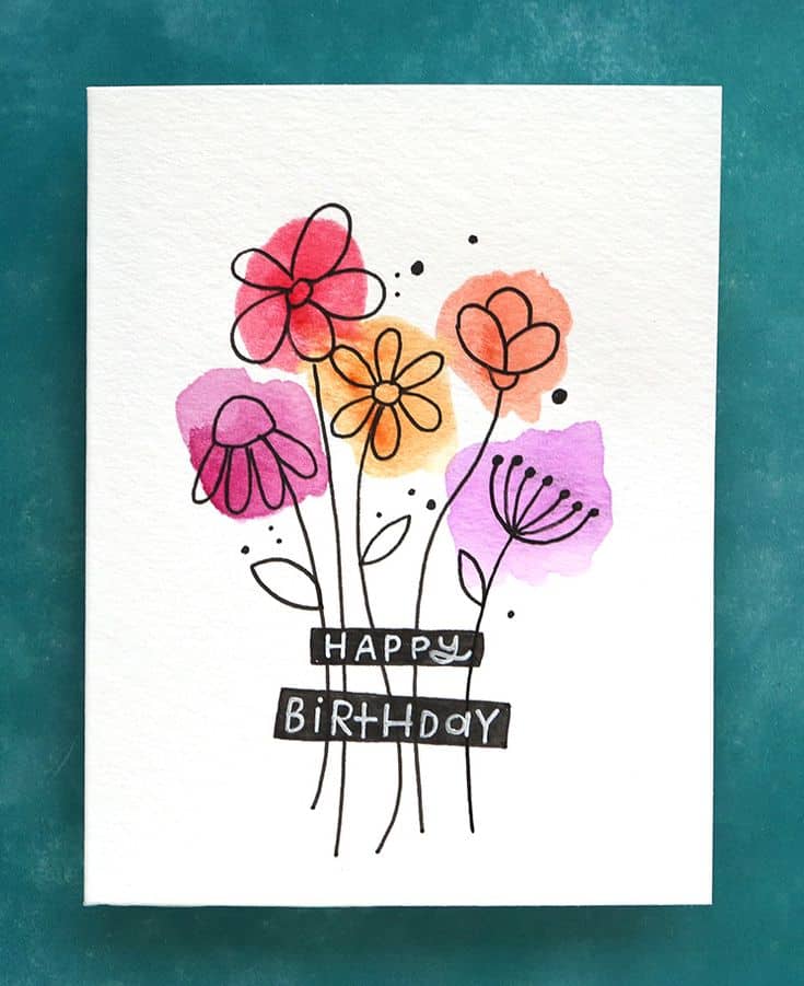 13-DIY-Birthday-Card-for-Mom-Watercolor-Card-2
