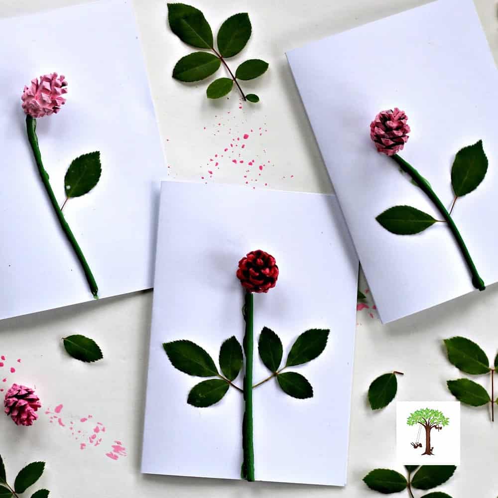15-DIY-Birthday-Card-for-Mom-Flower-Pinecone-Card