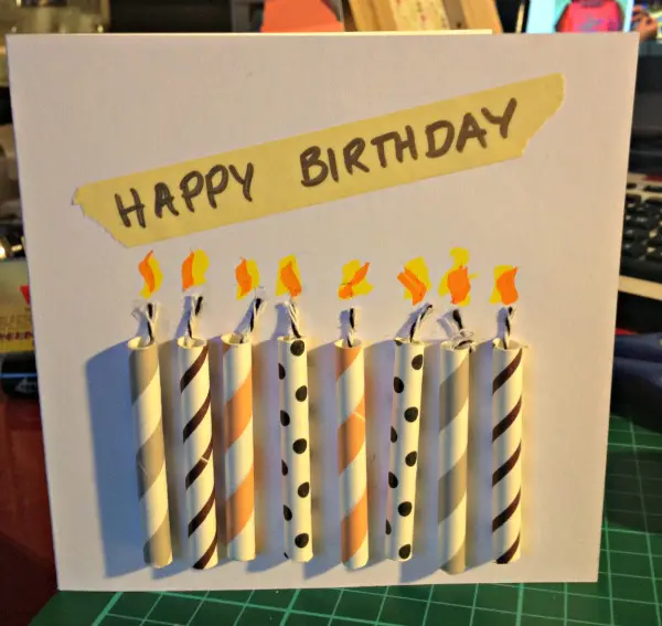18-DIY-Birthday-Card-for-Mom-Paper-Straw-Candle-Card