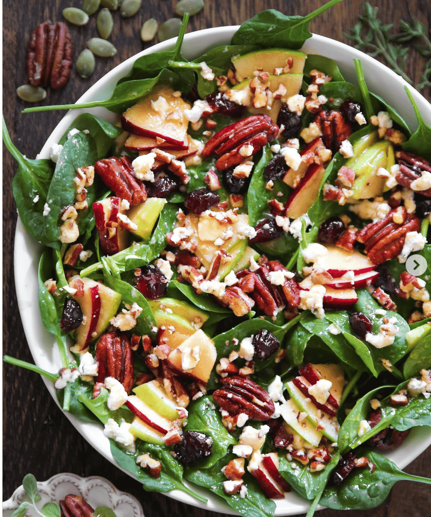 2-Thanksgiving-Side-Dish-Ideas-Apple-and-Spinach-Salad